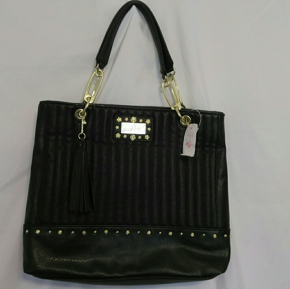 [ Betsey Johnson ] black shoulder tote bag purse